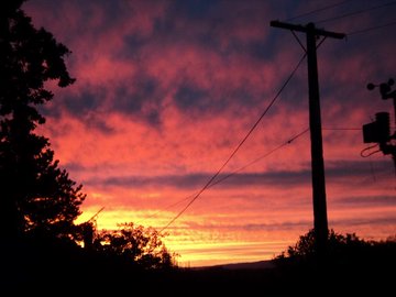 Sun setting in the West